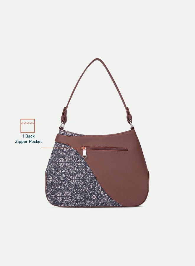 ZOUK حقيبة يد زوك إيرا | حقيبة يد أنيقة للنساء | حقيبة كتف فاخرة للنساء | عصرية | حقائب يد أنيقة للسيدات | حقيبة صغيرة للمناسبات | مقاومة للماء | دانتيل شبكي - Image 3